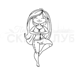 Надписи и картинки для открыток.  Йогиня