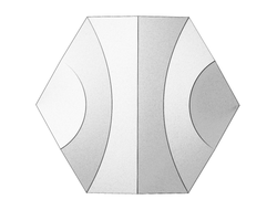 Стеновая панель Bello Deco СП18, 3D, дюрополимер, влагостойкая, под покраску, 62х54х6,5см