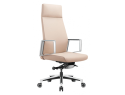 Кресло руководителя Бюрократ JONS/BEIGE бежевый кожа крестовина алюминий