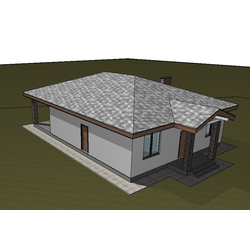 Одноэтажный дом с тремя спальнями 99.78 м² + терраса 39.93 м²(S7)