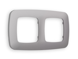 Рамка 2-я Сталь матовый, коллекция ECTA - Ambrella Volt - OMEGA