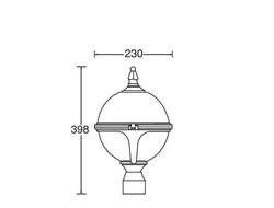 Парковый светильник VENA smoke  (h-176cm)