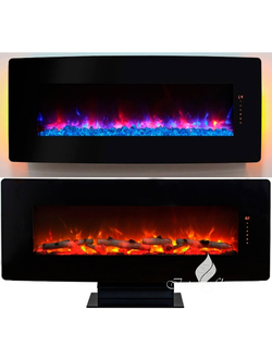 Электрокамин RELAX 48 GLX с разноцветной подсветкой