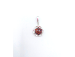 Кулон "Цветок" из винного янтаря