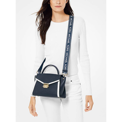 Сумка MICHAEL KORS WHITNEY HANDLE SATCHEL цвет сине-белый