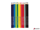 Карандаши цветные утолщенные BRAUBERG, 12 цветов, трехгранные, картонная упаковка. 180836