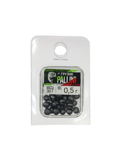 Набор грузил-дробинок "PALINI" масса: 30гр, вес 1 дроб. 0,5г (1 уп/ 10шт)