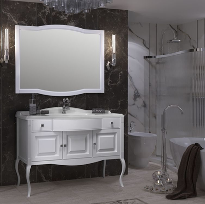 Зеркало Opadiris Лаура 120 белый без патины