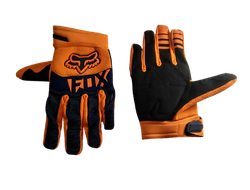 Велоперчатки Fox, |XL|M|L|, длин. пальцы, оранжево-черные