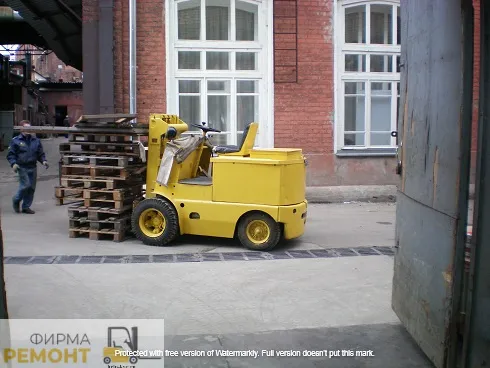 Покраска корпуса вилочного погрузчика