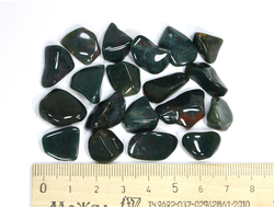 Гелиотроп, галтовка в ассортименте, Индия (12-18 мм, 1-2 г) №21452