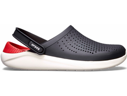 Crocs LiteRide Clog Black Red Черные с красным