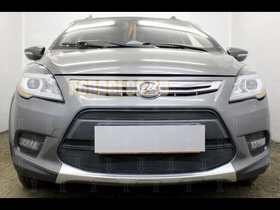 Защита радиатора Lifan X50 2015- (2 части) black