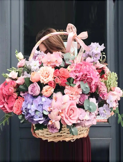 Корзина Премиум с гортензией