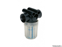 Фильтр напорный с прозрачной колбой, 10 бар, вход Г 1/2" выход Г 1/2"; 55 л/мин, 32меш