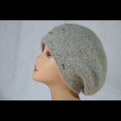 Вязаный итальянский берет Vizio 6766 серый фото