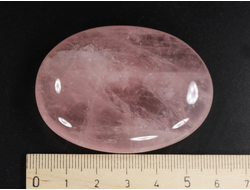 Кварц розовый, полировка плоская, Мадагаскар (59*44*12 мм, 62 г) №35560