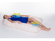 Подушка форма U для беременных Двойной наполнитель, размер U 340 х 35 см + наволочка Сатин цвет Персик