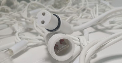 Гирлянда бахрома уличная каучук, белый провод, белый свет, 3.0x0.6/0.5/0.4м., led, 220В.