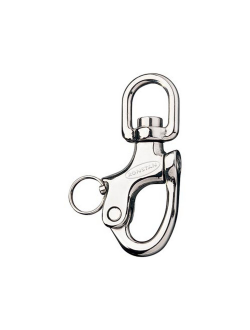 Карабин-пеликан с вертлюжным рымом Ronstan серия 200 RF6210 16х92мм 1600-3200кг из нержавеющей стали AISI316