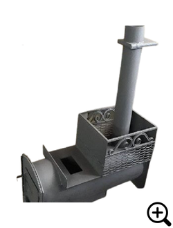 Дровяная банная печь ТОРПЕДА-1, открытая каменка