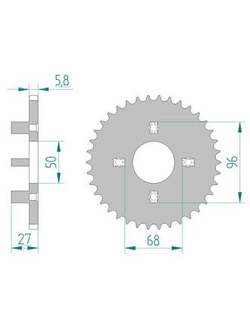 10106-35 Звездочка цепи 420 AFAM 10106-35