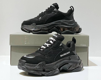 Кроссовки Balenciaga Triple S Sneaker Clear Sole Black