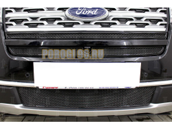 Защита радиатора Ford Explorer 2018- black низ PREMIUM