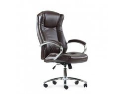 Кресло Barneo K-45 для руководителя коричневая кожа, газлифт 3кл, PU-R57 купить в Ялте