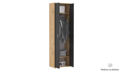 Антре 65.07 Шкаф  Дуб вотан / Диамант серый