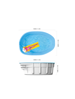 Композитный бассейн 4,5 х 3 х 1,48 "Лион" Franmer (копия)