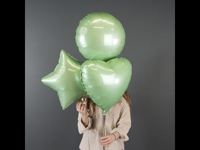 Шар (18''/46 см) Звезда, Мятный, Макарунс