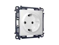 Розетка 2P+E Белый матовый - Ambrella Volt - ALFA