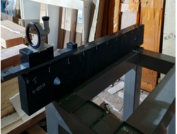 Линейка поверочная гранитная ШП-ТК твердокаменная 1000x160x60 мм №10013 Сторона 1-ая (2.7 мкм 0 Кл.) Сторона 2-ая (2.3 мкм 00 Кл.) с калибровкой