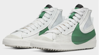 Nike Blazer Mid 77 Jumbo White Green (Белые) сбоку