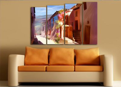 Модульная картина "Прекрасные улочки"