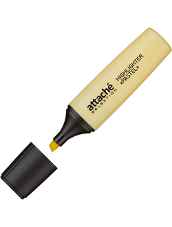 Маркер выделитель текста Attache Selection Pastel, 1-5мм, желтый