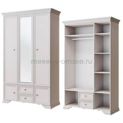 ЗБР085 Шкаф Орландо ШР-3 с зеркалом. Размер: 1333*2171*543