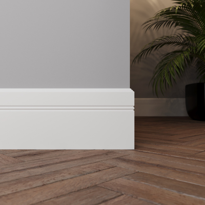 Плинтус Ultrawood BASE 5381 i, ЛДФ-декор, влагостойкий, ударопрочный, 2м, под покраску.