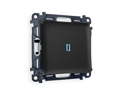 Выключатель 1-кл с подсветкой 10000K Черный матовый - Ambrella Volt - ALFA