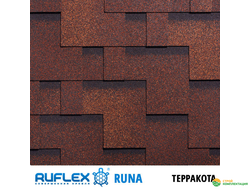 Гибкая черепица Ruflex Runa (Руфлекс Руна) цвет: Терракота