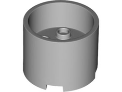 Brick, Round 3 x 3 x 2 with Recessed Center and Axle Hole, Light Bluish Gray (73111 / 6326483)