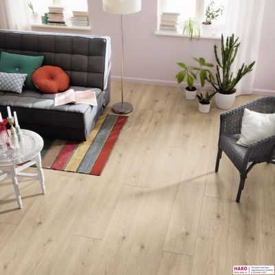 Ламинат Haro Tritty 100 Gran Via Дуб Контура Каменно-Серый 531917 32 класс толщина 8 мм с фаской 2.68 м2