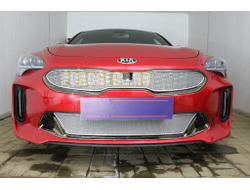 Защита радиатора для KIA Stinger 2018- chrome низ PREMIUM