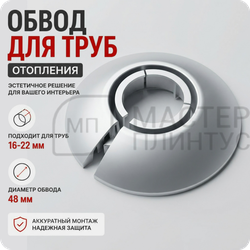 Обвод для труб универсальный Идеал 16-22 мм. 081 Серебристый