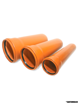 Труба для наружной канализации д 160 оранжевая толщ. стенки 4,9мм