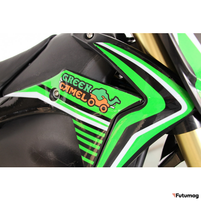 Электромотоцикл GreenCamel Питбайк DB500, 48V 1500W R14/R12 зеленый