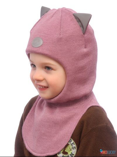Шапка-шлем "Cat"   22101-03, цвет бледно-розовый р. 48-50
