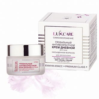 Витэкс LUX CARE  Глобальный антивозрастной крем дневной для лица насыщенная формула для зрелой кожи 45