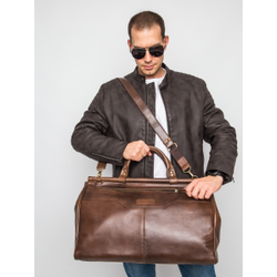 Кожаный саквояж Otranto Premium brown (арт. 4006-63)